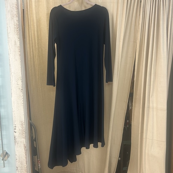 NWT Navy Long Sleeve Flowy Dress - Sun Kim - Picture 2 of 5